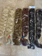Leeven-trenzas de pelo sintético de ganchillo, extensiones de cabello de fibra de baja temperatura para trenzas de caja, color rosa, 82 Jumbo pulgadas, 165g