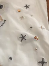 Women's T-Shirts Short-Sleeve Embroidery Black Top White Fashion-Star Korean Casual O-Neck