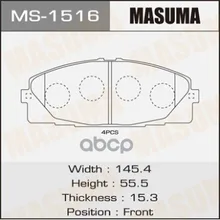 Колодки Дисковые Masuma арт. MS-1516