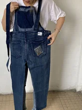 Hombre Denim Jeans de moda de los hombres de la primavera de 2021 otoño mono, mono pantalones con pechera pantalones Casuales