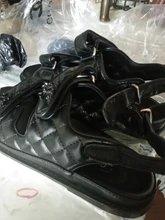 Sandalias de plataforma de cuero genuino para mujer, zapatos de diseñador de lujo a la moda, Sandalias planas, tacones gruesos, tendencia