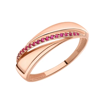 

Gold ring with rubies sunlight sample 585