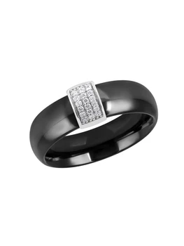 

Ring with ceramic and Diamond
