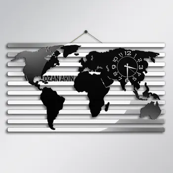 

Personalized World Map Wooden Wall Clock-4