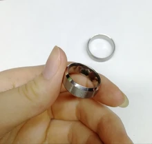 Anillo de acero inoxidable negro para hombre y mujer, joyería con abalorio, 2017