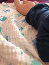 Manta de muselina de 6 capas para bebé, ropa de cama personalizada para recién nacido