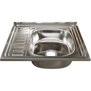 

Mixline 60x50 kitchen sink with siphon, stainless steel 0,6mm (4640030862436)