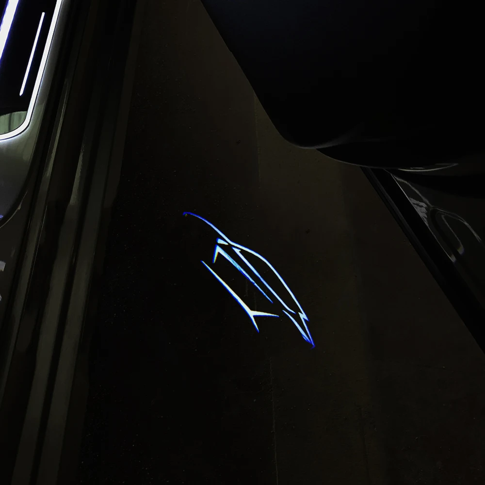 2 Pcs Car Projection LED Projector Door Shadow Welcome Laser Emblem Lamps Kit Puddle Lights Door Light For Lamborghini URUS