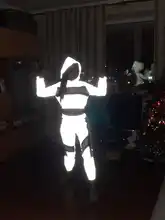 Chaqueta holgada de moda para mujer, conjuntos a juego de talla grande, conjunto de 2 piezas reflectante de Hip Hop, chándal, sudaderas con capucha, pantalones cortos