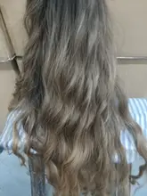 HENRY-Suarez Ombre marrón oscuro de agua a largo de la peluca de la onda de alta temperatura disfraz diario de Cosplay parte media peluca sintética para las mujeres Afro