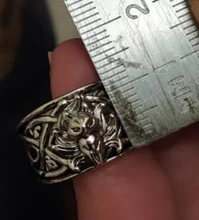 Huitan-Anillo de defensa de Mitología nórdica para hombre, tótem de lobo gigante, moda Hip Hop, Rock, Unisex, regalo Punk