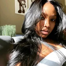 30 pulgadas de la onda del cuerpo de la peluca con malla Frontal Pre arrancado con el pelo del bebé Remy brasileño 13x4 Frontal de encaje pelucas de cabello humano para las mujeres negras