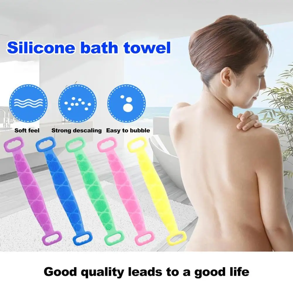 

Magic Silicone Brushes Bath Towels Rubbing Extended Scrubber Skin Clean Brushes Bathroom Back Mud Peeling Body Massage Shower