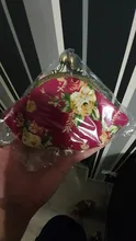 Cartera pequeña de moda para mujer, monedero pequeño Retro con flores, bolso de mano, monedero # L35