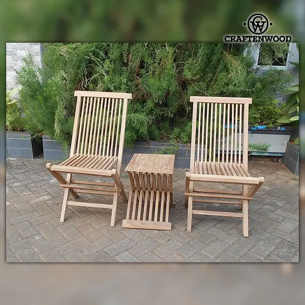 Стол с 2 стульями TEC(3 шт) от Craftenwood BigBuy Home