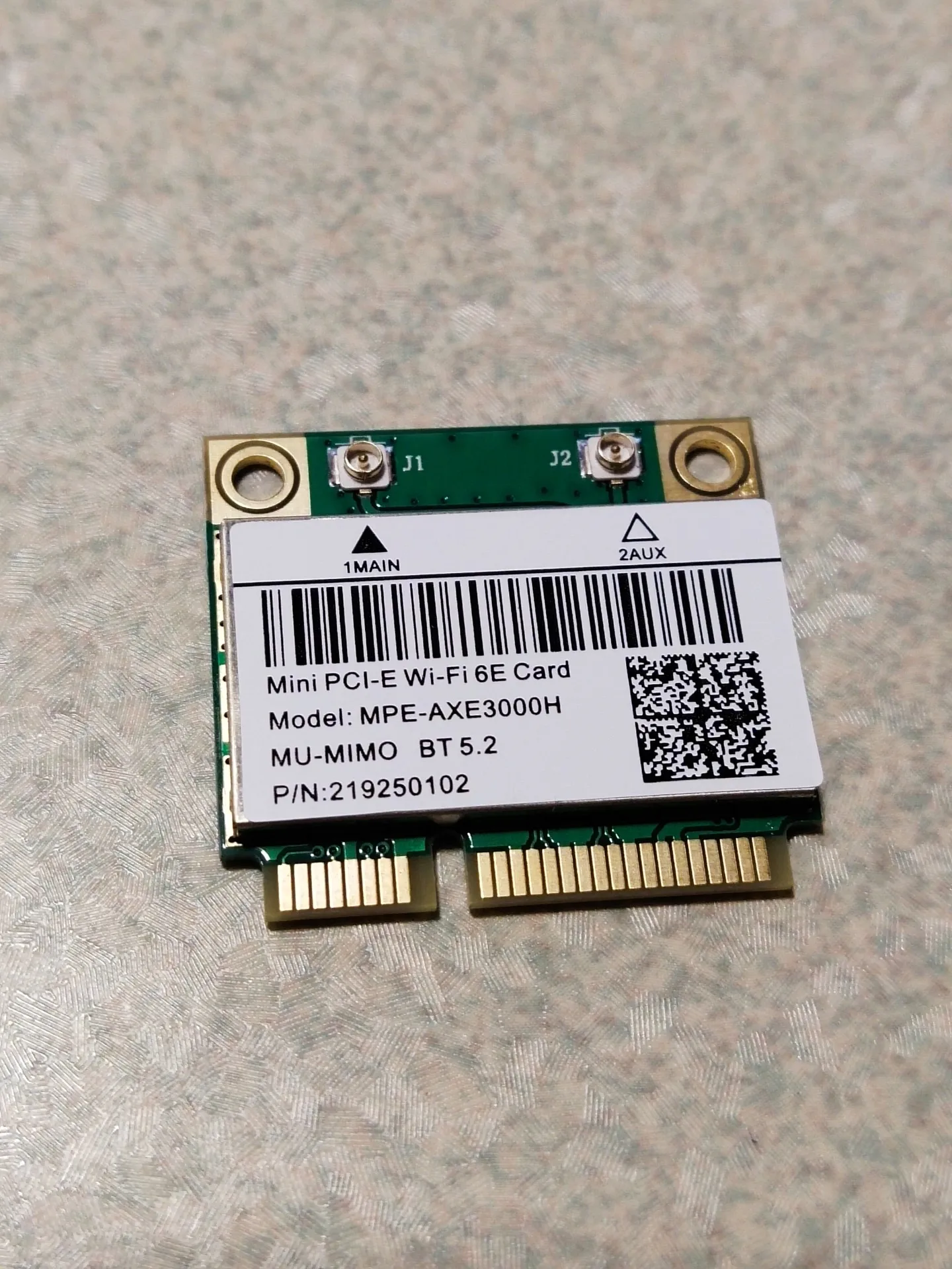 Отзыв о товаре Беспроводной адаптер Wi-Fi 6, 3000 Мбит/с, Mini PCI-E карта Bluetooth 5.0 Wlan для ноутбука Wi-Fi карта 1/802 AX/ac 2,4 ГГц/5 ГГц MU-MIMO Windows 10 от пользователя A***v
