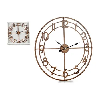 

Wall Clock Black Metal Golden Metal (4,5 x 60 x 60 cm)