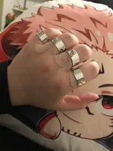 Anillos Pop Punk para hombre y mujer, cadena ajustable multicapa, cuatro anillos abiertos para dedos, de aleación, giratorios, regalo de fiesta