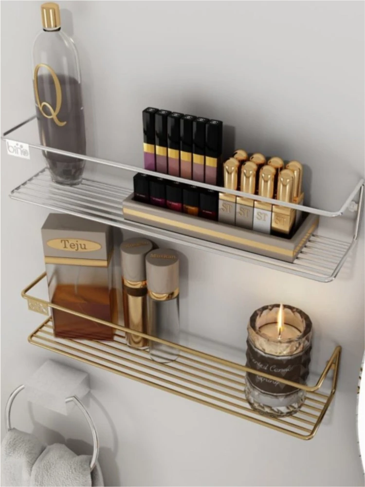 Organizer Kitchen Bathroom Vanity Rack Spice Rack Stainless Bino Plated Series Decorative Shelves Aliexpress