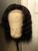 Pelucas de cabello humano peruano para mujeres negras, postizo de ondas profundas con cierre de encaje, 4x4