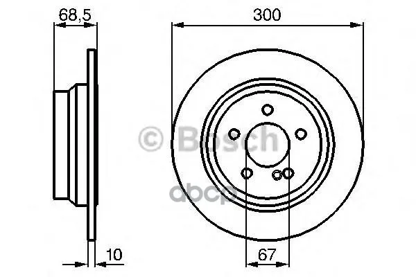 Тормозной Диск 0986479041 Bosch арт. 0986479041