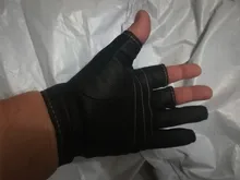 ABU Garcia-guantes de pesca de cuero de alta calidad, cómodos, antideslizantes, para pesca al aire libre, 1 par