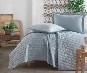 

Ranforce Multi Comfortable Bed for Singles Cover with Pompom PEDRA TURQUOISE