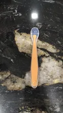 Gran oferta cuchara de silicona suave cuchara de detección de temperatura de Color caramelo herramientas de alimentación de alimentos para niños