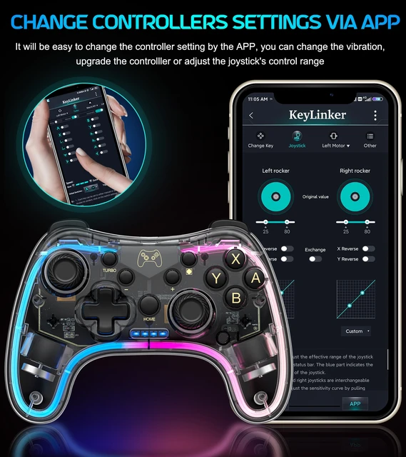 RGB Wireless Pro Controller With App Support