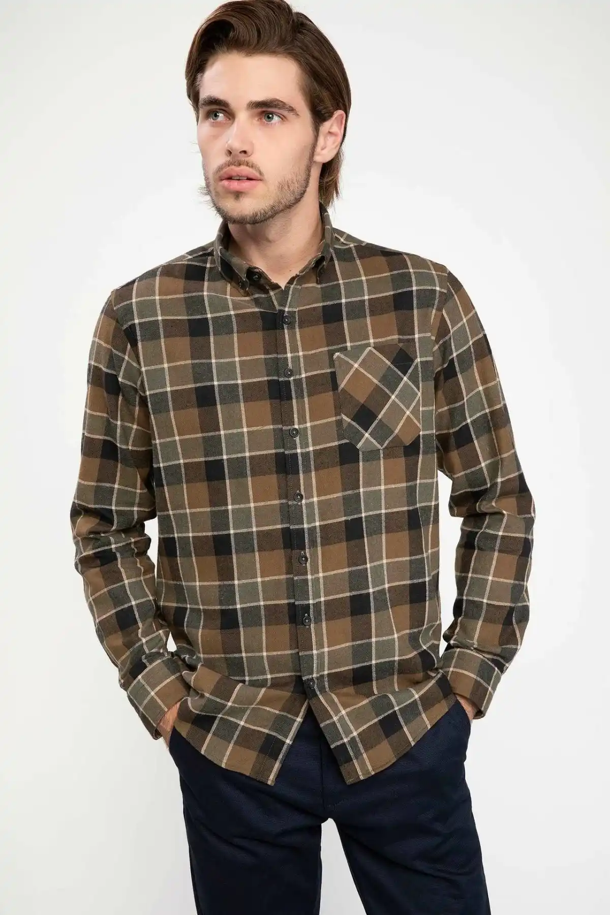 defacto man long sleeve shirt-m1145az19au