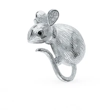 Серебряная брошь с фианитами SUNLIGHT проба 925