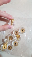 10 Uds acrílico Perillas de cristal tirador del cajón del armario perilla de manija de puerta en forma de diamante de la perilla de gabinete accesorio de muebles para el hogar sin tornillos