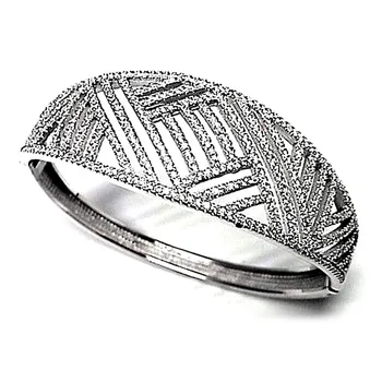 

Bracelet 925 Sterling silver m cubic zirconia rhodium plated [AB0927]