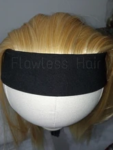 Wigs Hair-Headbands Blonde Straight-Wrap Synthetic 22-Inches Black-Color Long Women GAKA