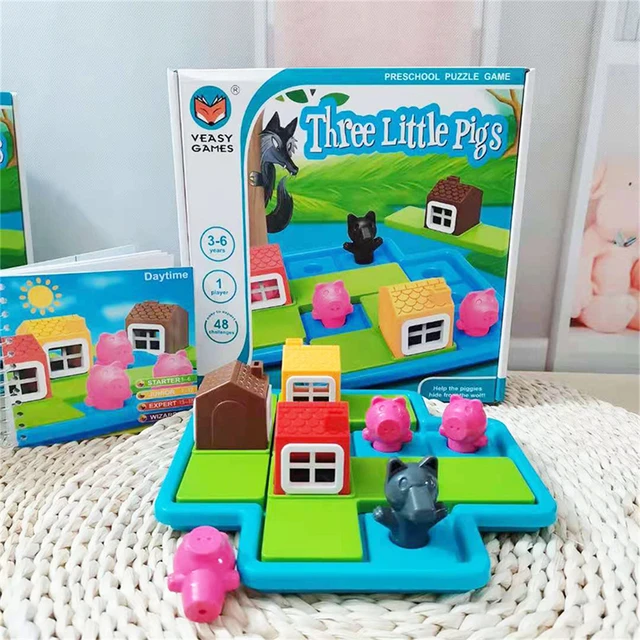 Três Pequenos Porcos Inteligente Esconder & Procurar Jogos De Tabuleiro Com  Solução Habilidade Construção De Quebra-cabeça Lógica Jogo De Treinamento  Iq Brinquedo Crianças - Quebra-cabeças - AliExpress