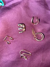 12 unids/set 2020 de oro de moda Color puños de oído hoja pendientes de Clip pendientes largos aretes pendientes para las mujeres los escaladores sin Piercing falso cartílago accesorios de aretes