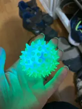 Dog-Toys Pet-Supplies Elastic-Ball Dog Chew Luminous Small Random-Color