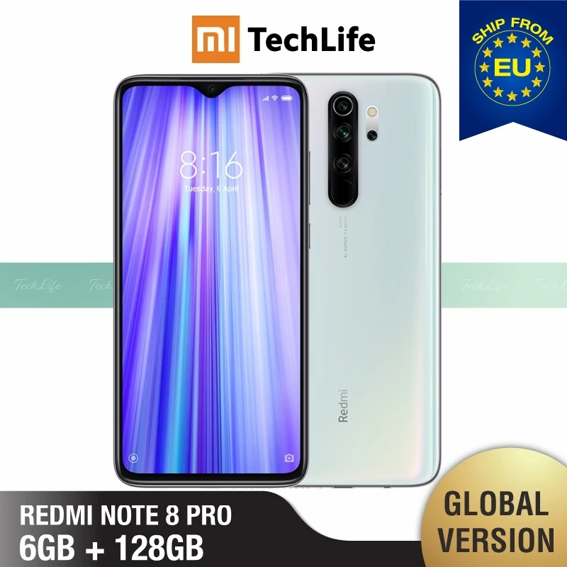 Global Version Xiaomi Redmi Note 8 Pro 128GB ROM 6GB RAM (Brand New / Sealed) note 8 pro, note8pro, note8 Smartphone Mobile