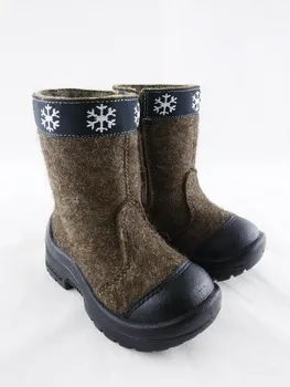 

314002-02 Brown with leather boots for boy 32-35 (33)