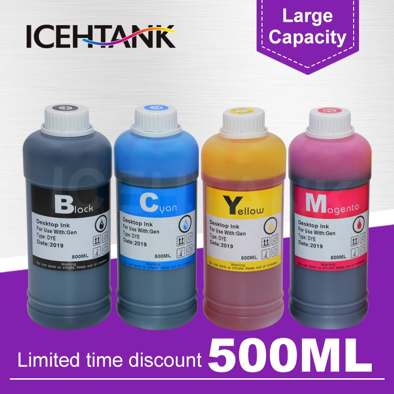 ICEHTANK краситель контейнер с чернилами для 500 мл комплекты для заправки чернил для hp 655 178 364 564 920 670 932 950 711 XL чернильные картриджи для принтера