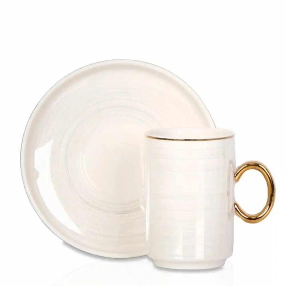 

90 ml Porcelain 12-Piece Coffee Espresso Cups Set Tea Sets Restaurant Hotel Service Cup Kitchen Storage Supplies Gift for Mom