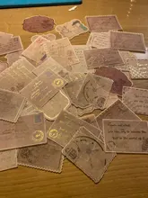 Paper-Sticker Stamp Label Scrapbooking Journal-Decoration Bullet Ticket-Plant Retro Golden