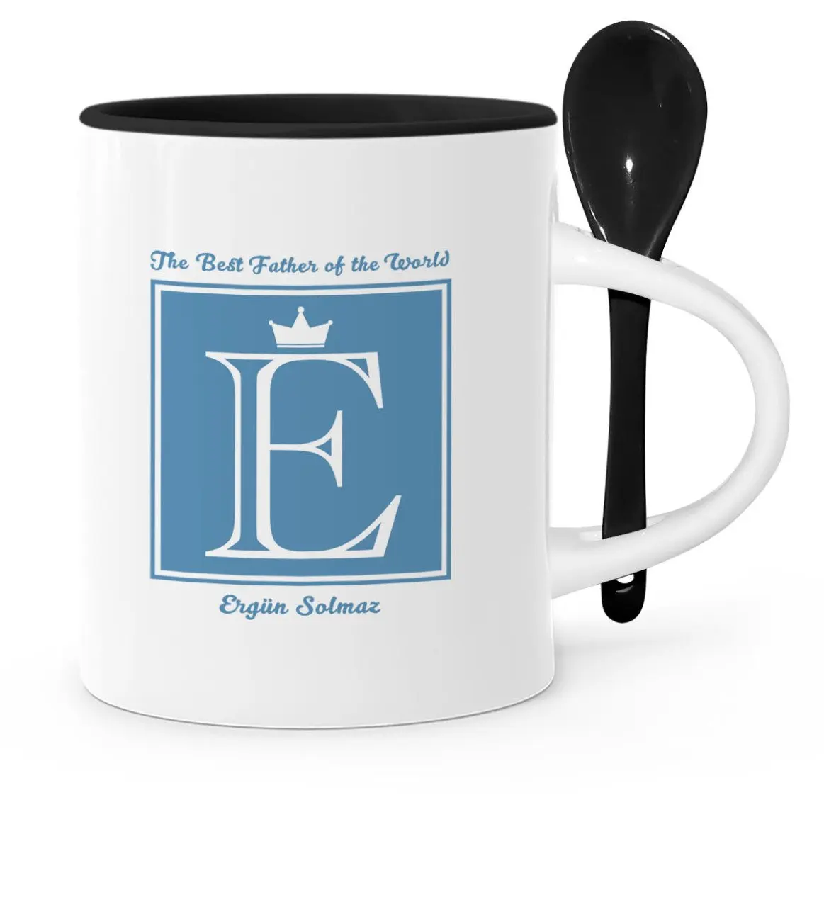 

Father's Day Custom World 'S Best Father Black Spoon Mug Cup-4