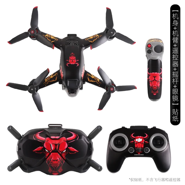 DJI FPV 드론 케이스 보호용 고급 형광 스티커