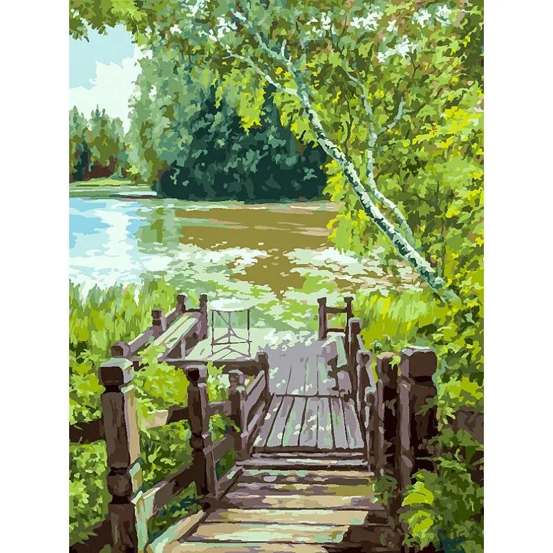 "Лесенка". Живопись по номерам на холсте 30*40. Белоснежка. 280-AS | Дом и сад