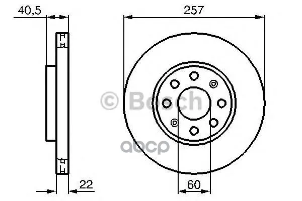 Тормозной Диск Передний 0986479223 Bosch арт. 0986479223