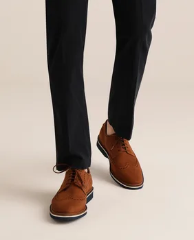 

Men's brogues Formula Young nubuck leather in Brown