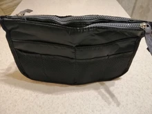 Organizador de viaje de nailon para mujer, bolso grande líneas, maquillaje, cosmético