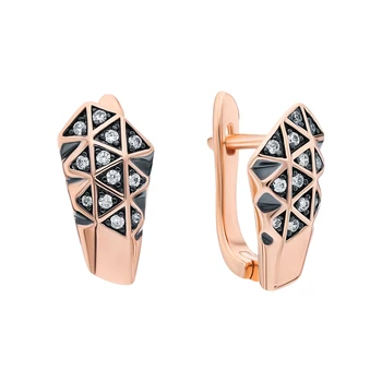 

Silver earrings with cubic zirconia sunlight sample 925