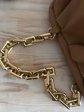 Bolsa de cadena de plástico grueso para dama Súper elegante, bolsa de mensajero con correas, bolso de mano, cadena de piezas para mochilas